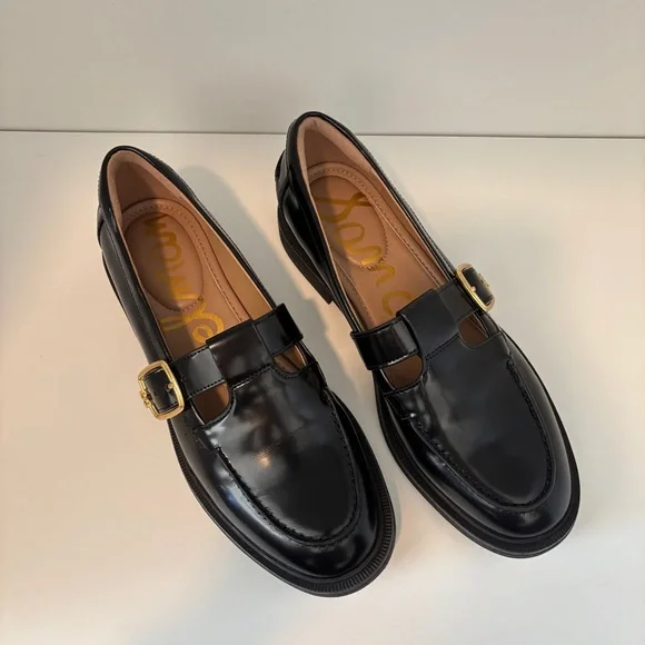 Sam Edelman Elaina Black Loafers 7 - Picture 2 of 11